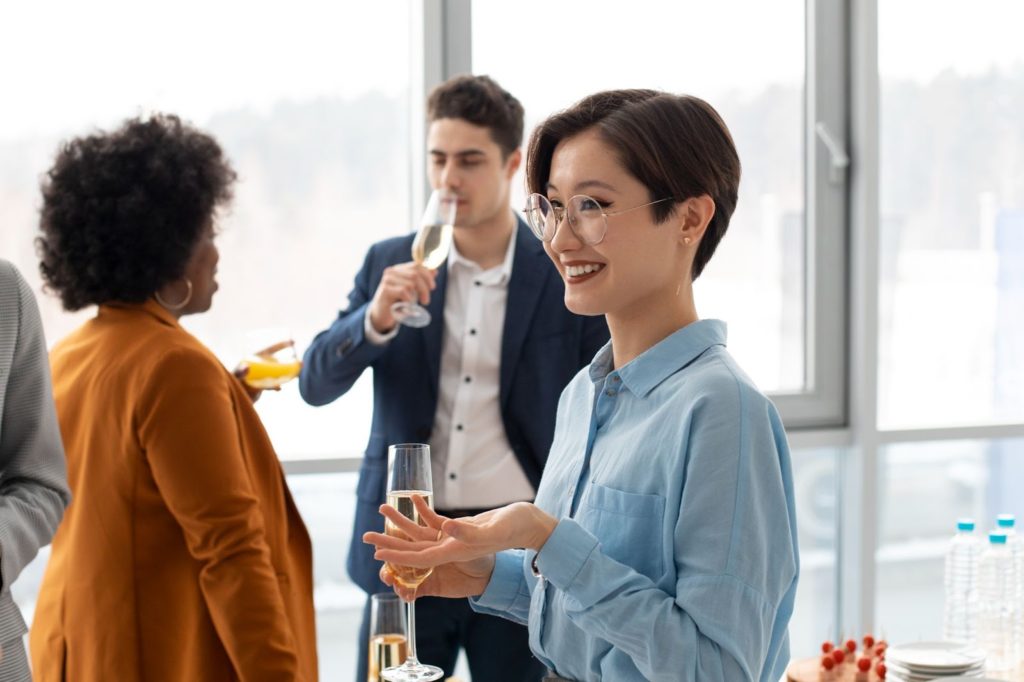 guests at the corporate event