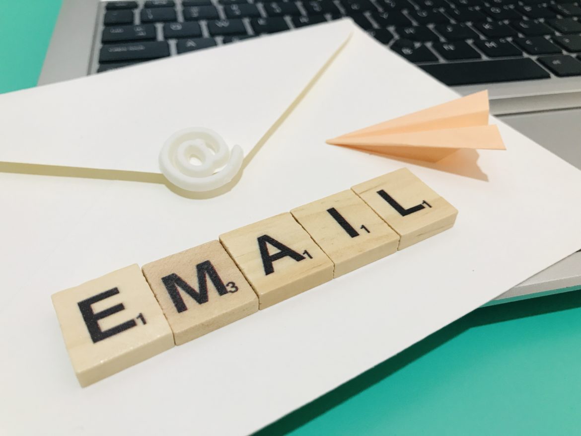 email marketing on computer