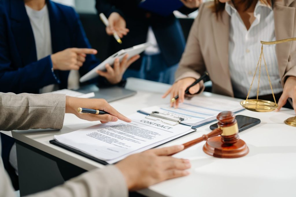 professionals discussing about topic legality 